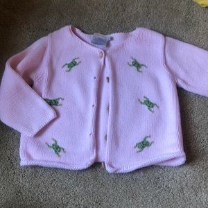 Bella bliss collection handmade frog sweater